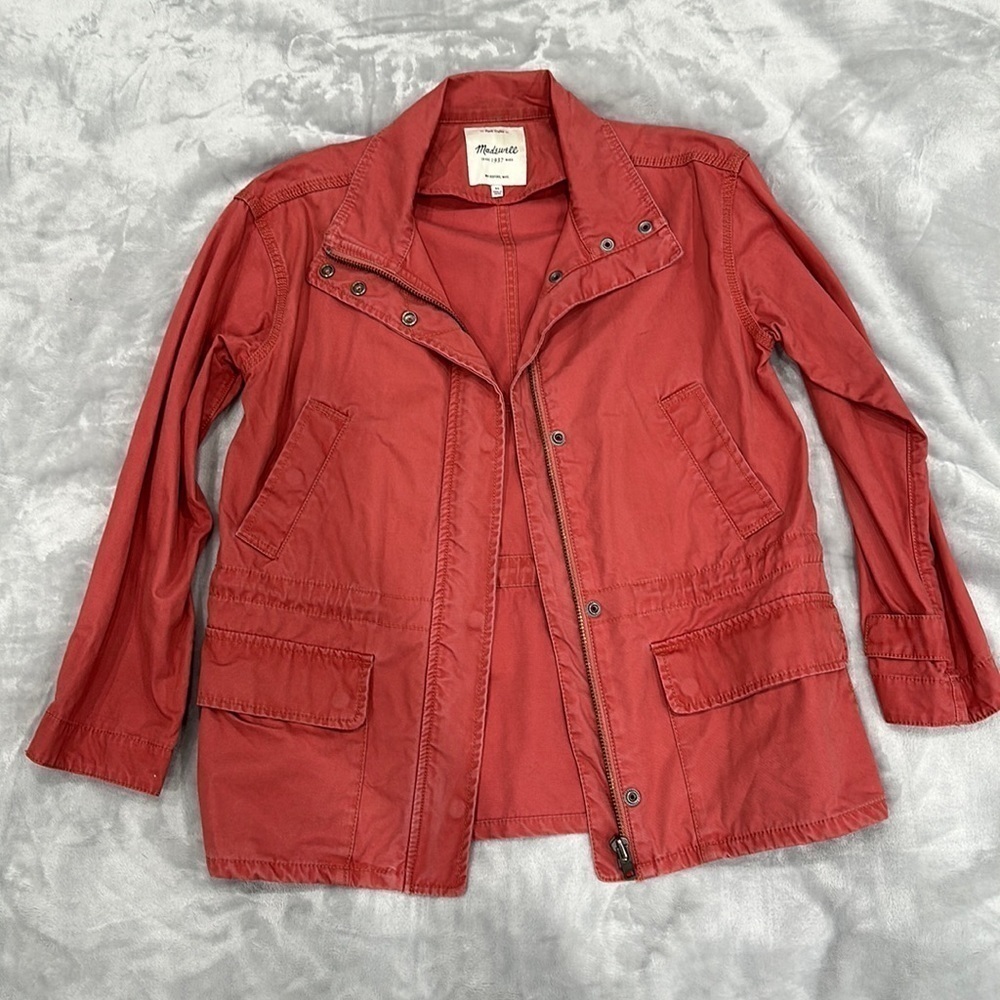 Madewell Utility Lightweight Trench Red size XS